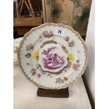 A floral cabinet plate,