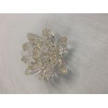 A Swarovski small water lily candle holder,