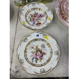 A pair of Swansea porcelain plates,