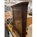 A 19th century inlaid Oak corner cupboard