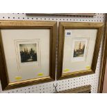 Two small framed print, prague,