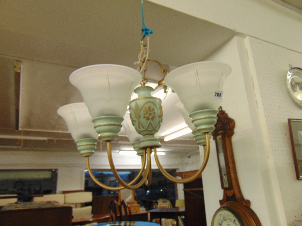 A five branch chandelier