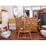 A Victorian spinning wheel