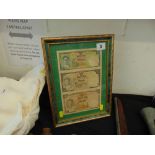 A qty of framed Thailand banknotes