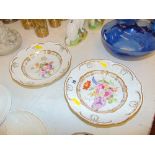 A pair of Swansea porcelain plates,