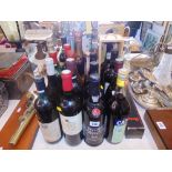 An assortment of wines,