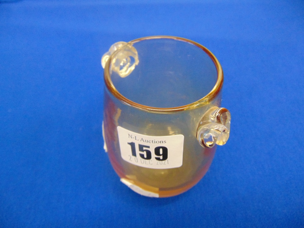 A signed Amber glass vase