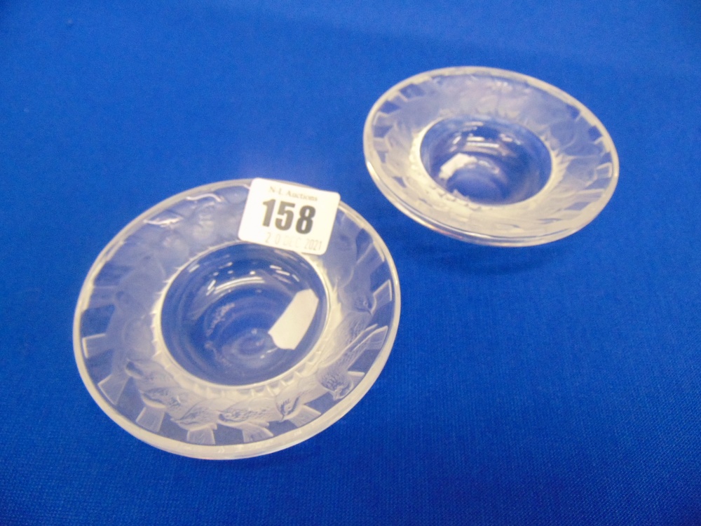 A pair of Lalique small dishes