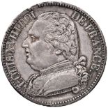 FRANCIA Luigi XVIII (1814-1815) 5 Franchi 1814 L – Gad. 591 AG (g 25,00)