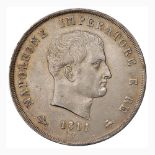 VENEZIA Napoleone (1805-1814) 5 Lire 1811 Puntali aguzzi – Gig. 111 AG (g 24,99) R Colpetti al