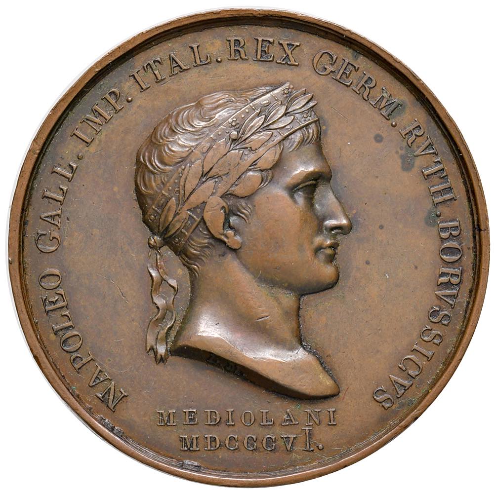 MEDAGLIE NAPOLEONICHE Napoleone Imperatore (1804-1814) Medaglia 1806 SAXONIA LIBERATA BORVSSIS