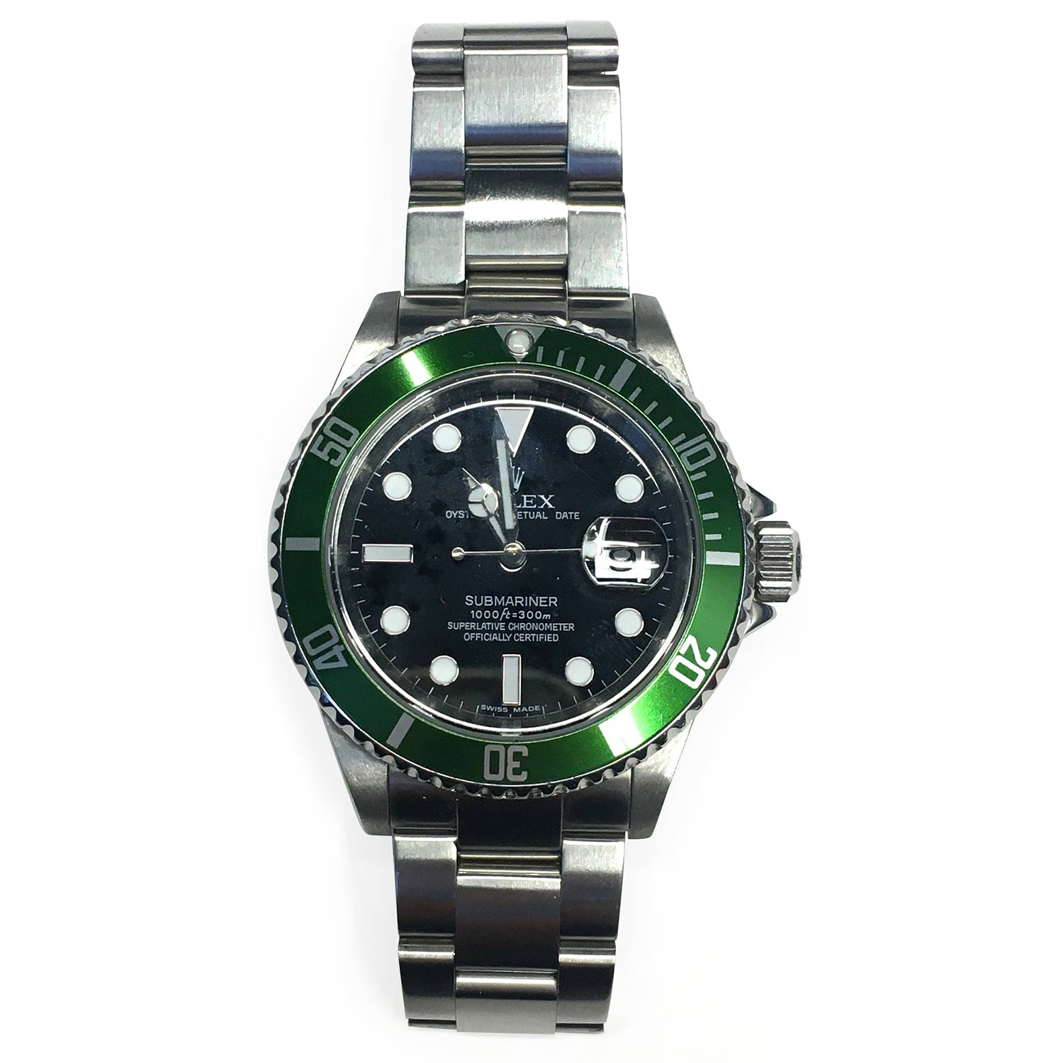 OROLOGI DI PREGIO ROLEX SUBMARINER &ldquo;GHIERA VERDE"" REF. 16610LV venduto nel 2010. Cassa