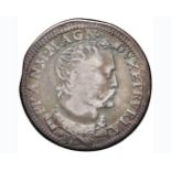 FIRENZE Francesco I (1574-1587) Testone 1577 – MIR 183 (indicato R/2) AG (g 8,70) RR Bella patina