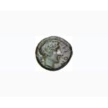 SICILIA Leontini - Trias (405-402 a.C.) Testa laureata di Apollo a d. - R/ Tripode – S.Cop. 360