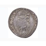 Calisto III (1455-1458) Grosso – Munt. 8 AG (g 3,79) RR Debolezza centrale di conio e minimo
