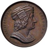 Serie degli uomini illustri – Cristoforo Colombo – Medaglia – Opus: Cerbara - AE (g 49,74 –