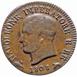 BOLOGNA Napoleone (1805-1814) Centesimo 1808 – Gig. 234 CU (g 2,08)