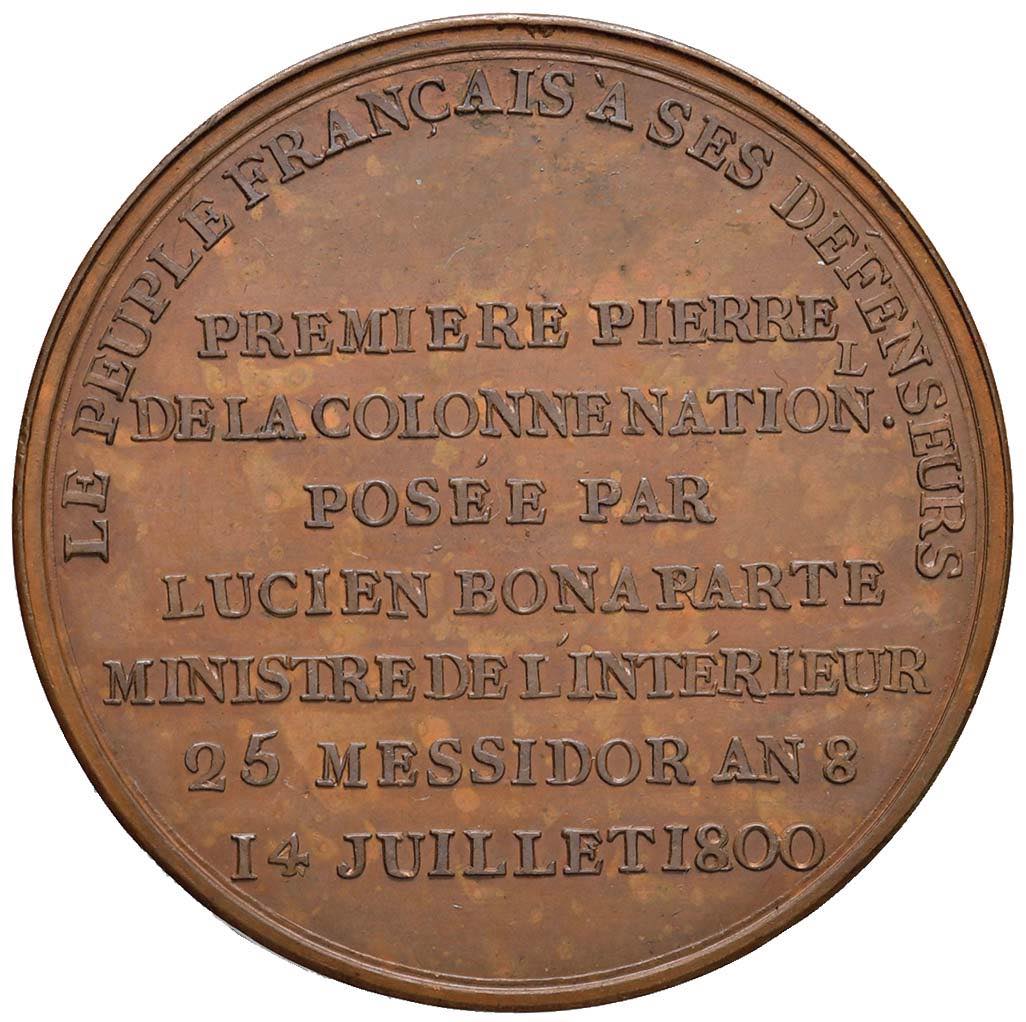 NAPOLEONICHE Napoleone Consul (1799-1804) Medaglia 1800 BONAPARTE PREMIER CONSUL – Opus: Duvivier - Image 2 of 2