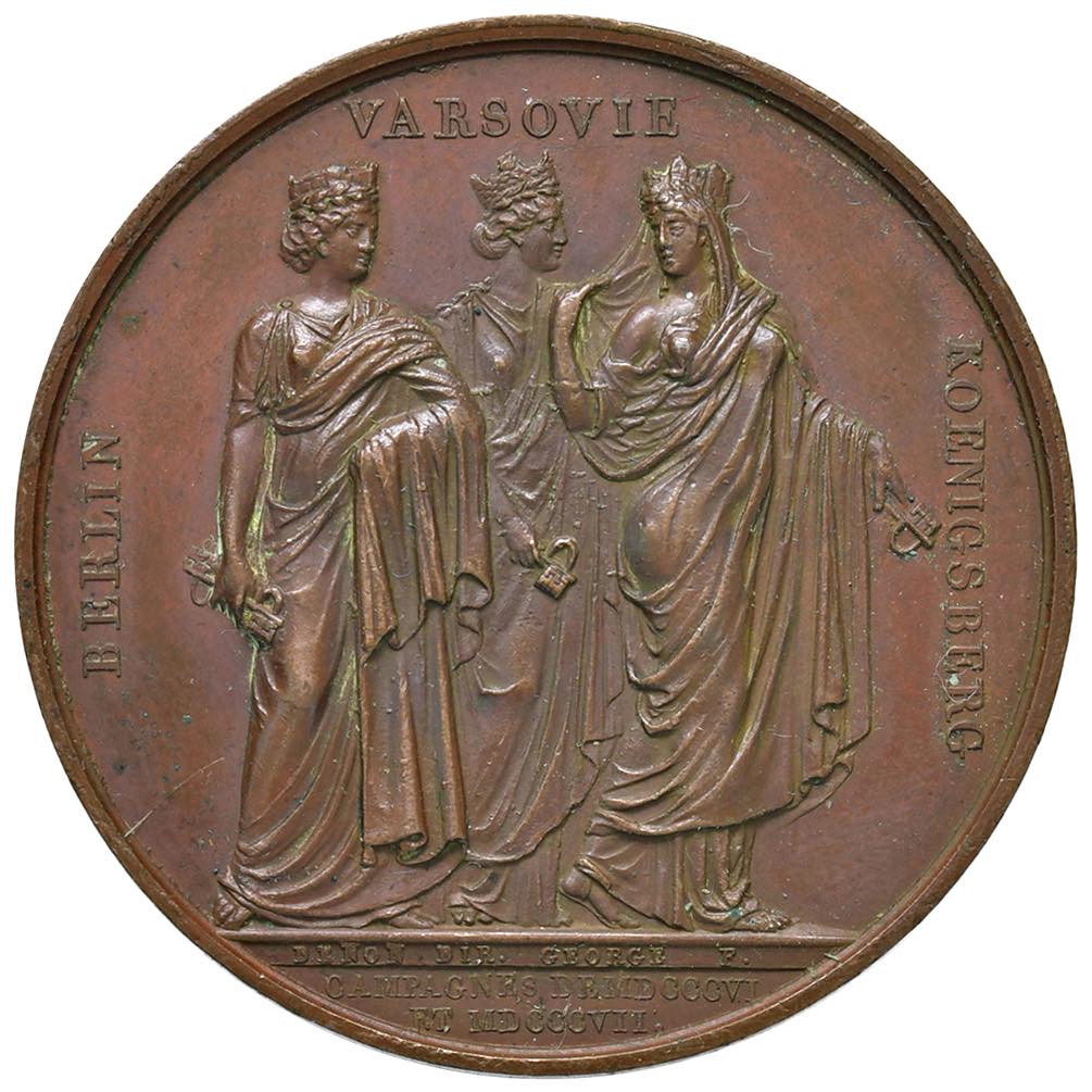 MEDAGLIE NAPOLEONICHE Medaglia 1807 BERLIN VARSOVIE KOENIGSBERG – Opus: Denon, Andrieu, George - Image 2 of 2