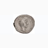 Marco Aurelio (161-180) Denario - Testa a d. - R/ La Virtù stante a s. – RIC 473 AG (g 2,63)