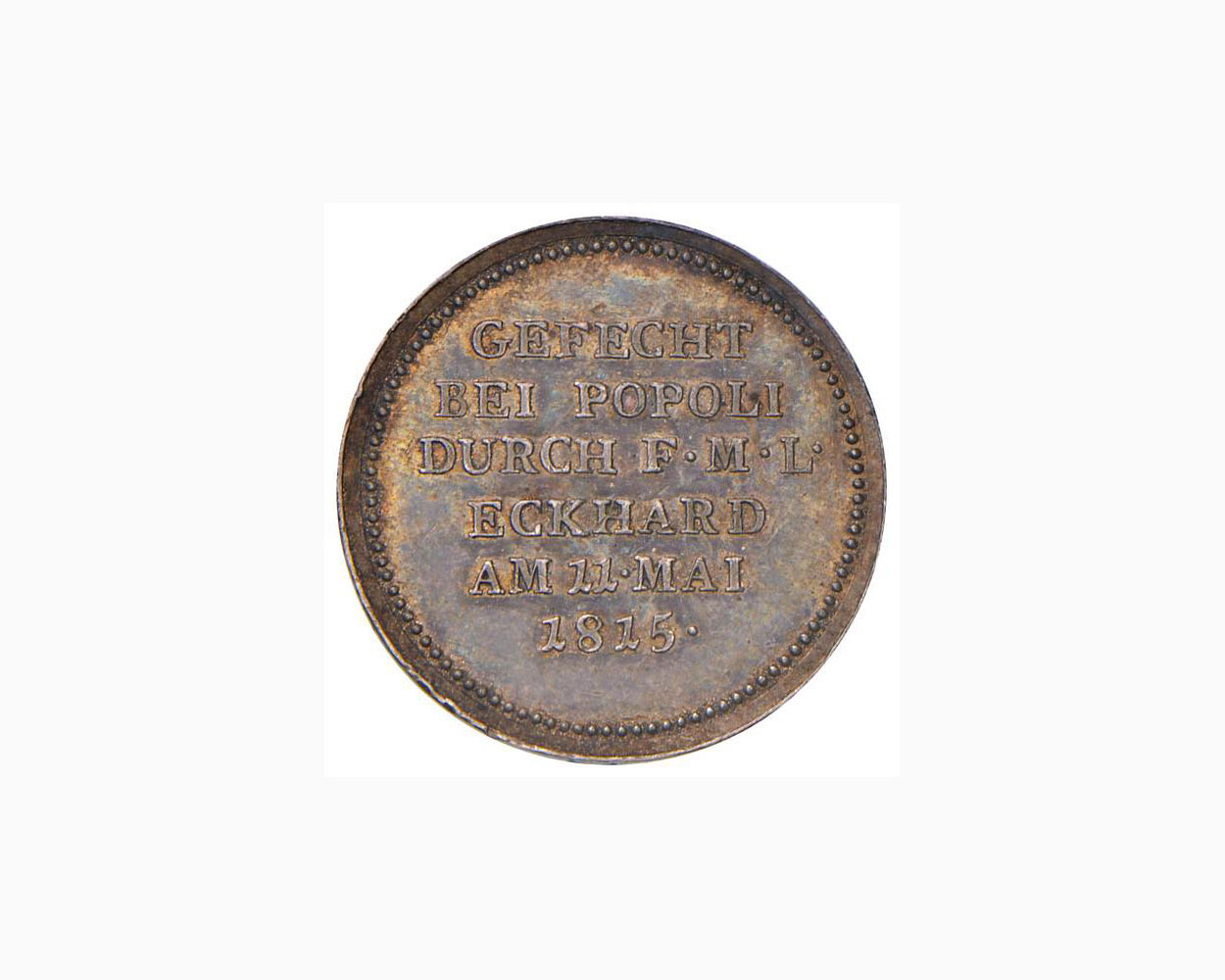 MEDAGLIE NAPOLEONICHE Medaglia 1815 Battaglia di Popoli – D’Auria 105 AG (g 2,14 – Ø 19 mm) - Image 2 of 2