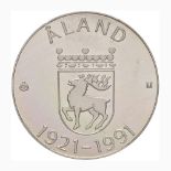 FINLANDIA – Aland - 100 Markkaa 1991 – KM 70 In slab PCGS PL66 770764.66/34452380