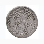 Clemente VIII (1592-1605) Fano – Testone A. I – Munt. 153 AG (g 9,20) RRR