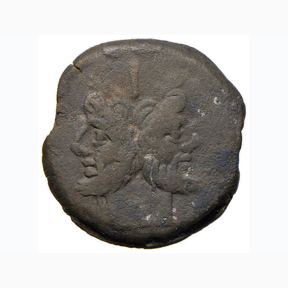 Repubblica – L. Saufeius (152 a.C.) Asse – Testa di Giano – R/ Prua a d. – Cr. 204/2 AE (g