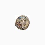 OSTROGOTI Atalarico (526-534) Monetazione a nome di Giustino - Quarto di siliqua (Roma) – Busto
