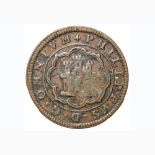 SPAGNA Felipe II (1586-1598) 4 Maravedis 1598 Segovia (resello) – AE (g 6,05)