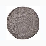 Gregorio XIII (1572-1585) Ancona – Testone s.d. – MIR 1217/5 AG (g 9,33)