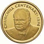 CAIMAN ISLANDS 100 Dollari 1974 Churchill – Fr. 2 AU (g 22,60)