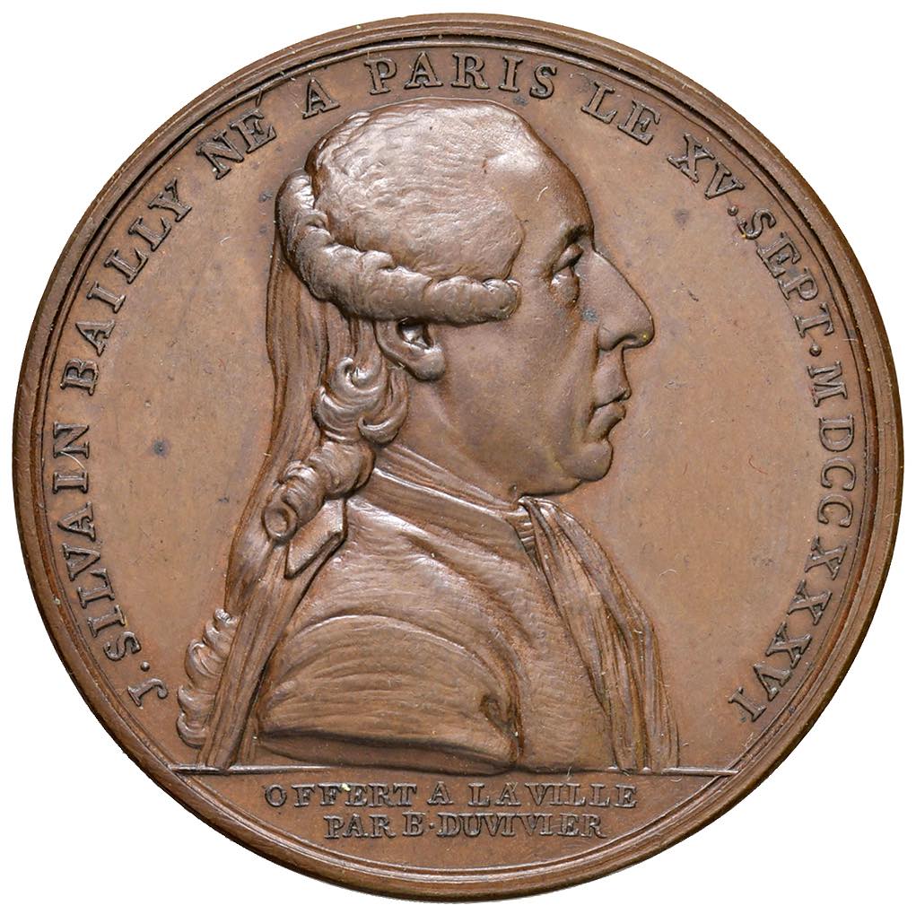 FRANCIA Medaglia 1789 J. SILVAIN BAILLY – AE (g 29,89 – Ø 40 mm)