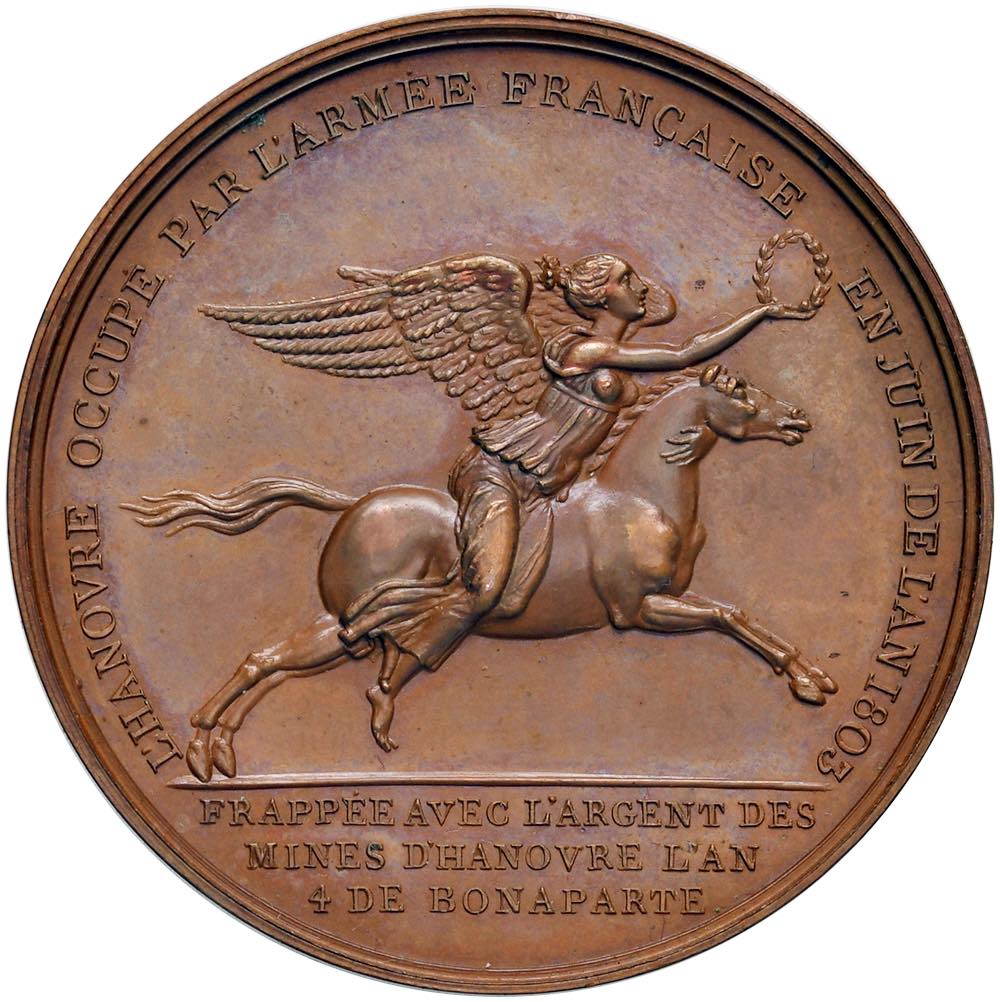 MEDAGLIE NAPOLEONICHE Medaglia 1803 Occupazione di Hannover – Opus: Jeuffroy, Denon – AE (g - Image 2 of 2