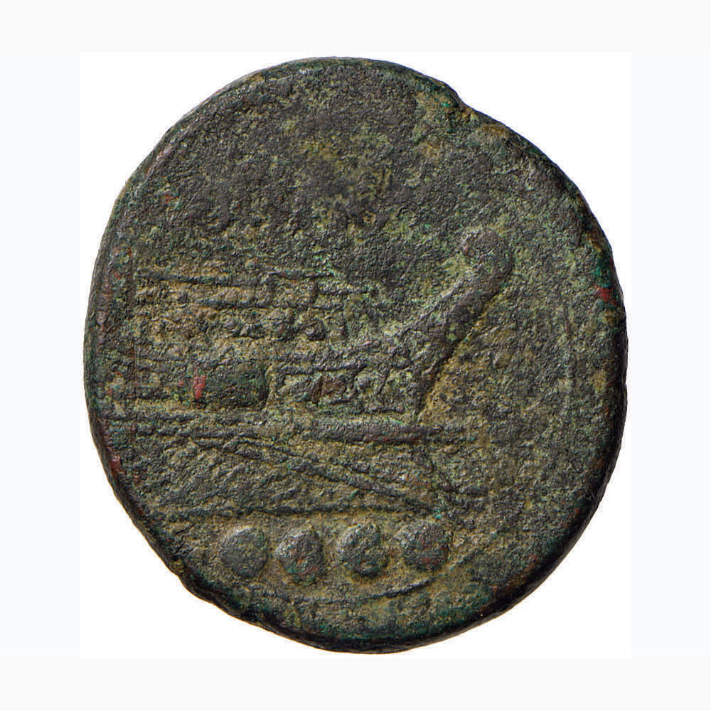 Anonime - Triens (215-212 a.C.) Testa di Minerva a d. - R/ Prua a d., sopra, ROMA – Cr. 41/7b AE - Image 2 of 2