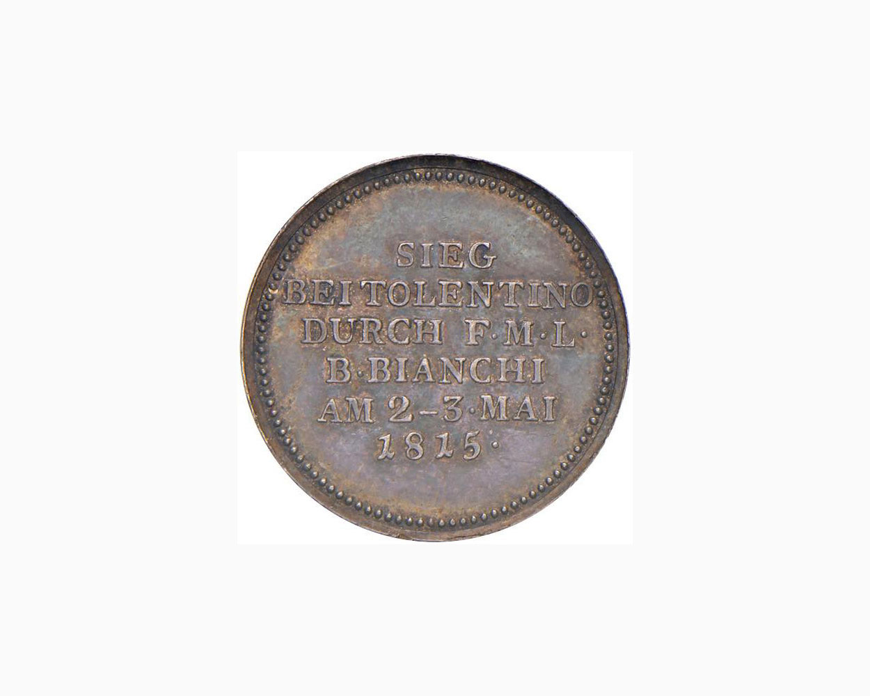 MEDAGLIE NAPOLEONICHE Medaglia 1815 Battaglia di Tolentino - D&rsquo;Auria 103 AG (g 1,99 - Image 2 of 2