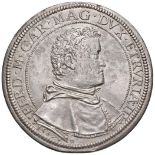 FIRENZE Ferdinando I (1587-1608) Piastra 1587 – MIR 201/2 AG (g 32,45) RR Minime screpolature di