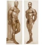 Lon of New York (das ist: Alonzo Hanagan). Männlicher Akt des Bodybuilders Melvin Wells. 2