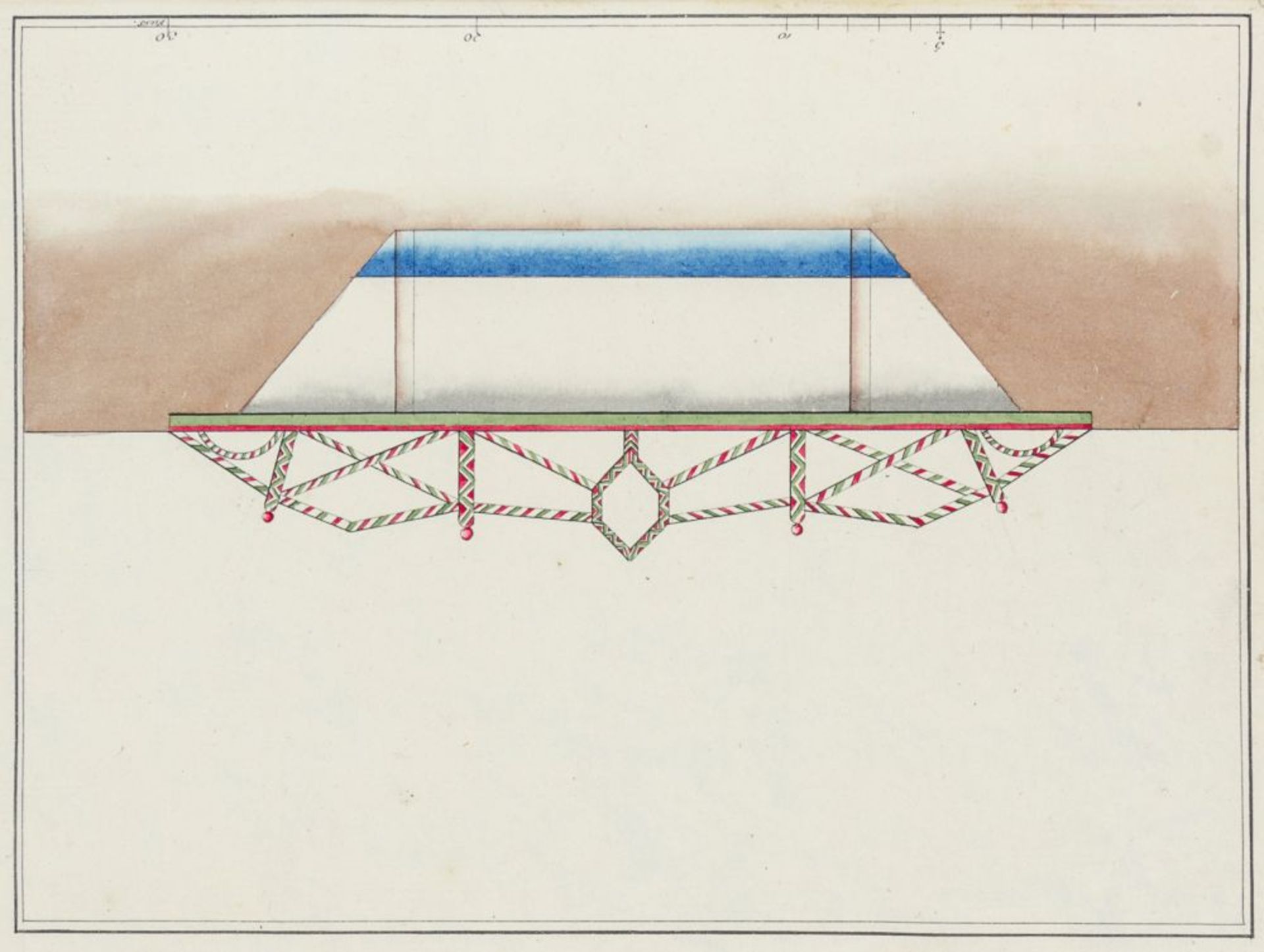 Deutschland - Brandenburg - - Schmettau, Friedrich Wilhelm Karl. Skizzenbuch mit 1 aquarellierten - Image 13 of 14