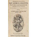 Wörterbücher - - Emmel, Helfrich. Sylva quinquelinguis vocabulorum et phrasium Germanicae,