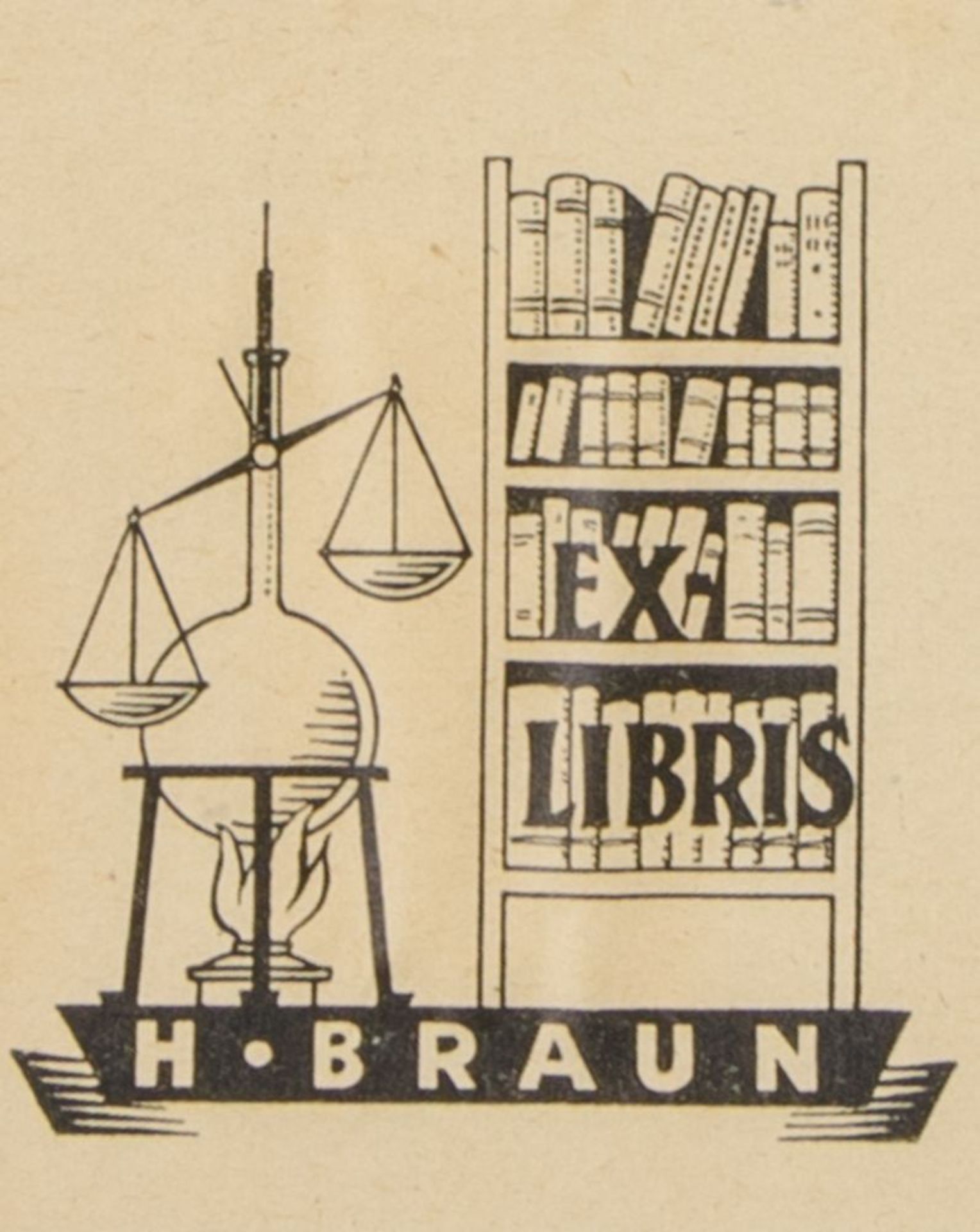 Exlibris - - Sammlung von ca. 1400 Exlibris. Einige in Variationen bzw. auf unterschiedlichem - Bild 3 aus 5