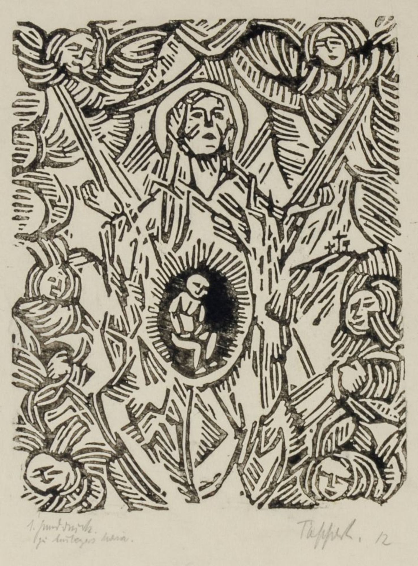 Tappert, Georg. Sammlung von 11 Graphiken (10 Holzschnitte, 1 Lithographie), davon 6 signiert und - Image 2 of 3