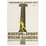 Plakate - Werbung - - Kleinschmidt. Kultur u. Sport-Woche Hamburg. Veranstaltungsplakat. Hamburg,