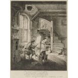 Ostade, Adriaen van. Der Maler. Radierung. Ca. 1667. Plattengröße: 23,7 x 17,5 cm. Auf Karton und