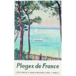 Plakate - Werbung - - Marquet, Albert. Plages de France. Côte d'Argent: Le Bassin d'Arcachon d'après