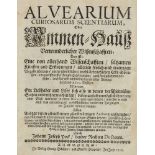 Barockliteratur - - Pock, Johann Joseph. Alvearium curiosarum scientiarum, oder Immen-Hauß