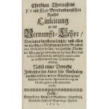 Thomasius, Christian. Einleitung zu der Vernunfft-Lehre, worinnen durch eine leichte, und allen