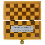 Filliou, Robert. Optimistic Box No. 3: so much better if you can't play chess. Holzschachtel mit