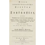 Musik - - Gerber, Ernst Ludwig. Neues historisch-biographisches Lexikon der Tonkünstler, welches