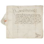Friedrich III., der Weise, Kurfürst von Sachsen. Brief mit eigenhändiger Unterschrift "Frederich m.